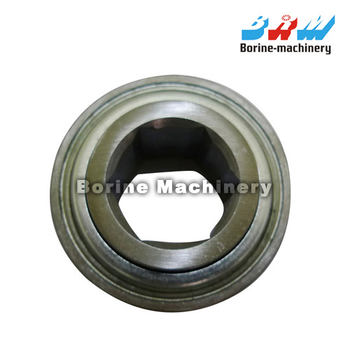 Hex bore agricultural bearing with triple lip seals Relubricable G206KPP4