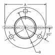 3-Bolt Hole Round Self-Aligning Mounting Flanges
