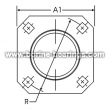 4-Bolt Hole Square Self-Aligning Mounting Flanges